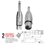 AxcessAbles Pro Audio Cable Gender Changing and Adapter Multi Pack with XLR, RCA, Headphone, TS, TRS Connectors for Sound Engineers, Churches, DJs, Recording Studios and More