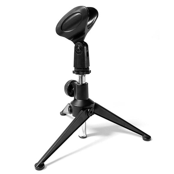 AxcessAbles CM-219 Tripod Desktop Microphone Stand with Mic Clip