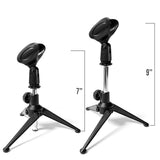 AxcessAbles CM-219 Tripod Desktop Microphone Stand with Mic Clip (4-Pack)