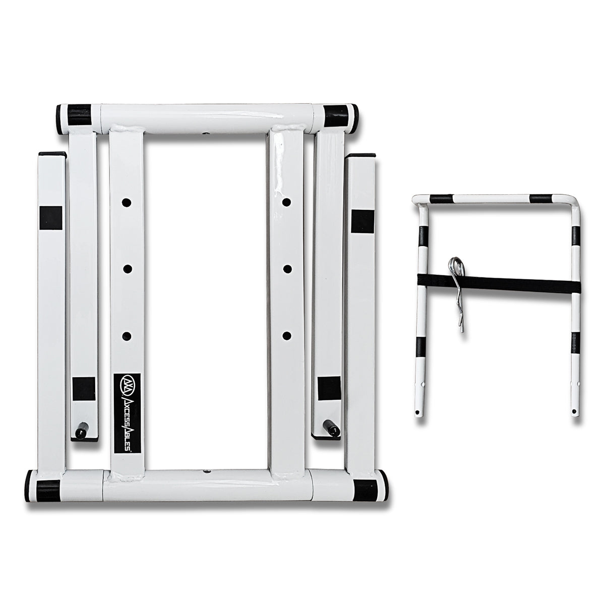 AxcessAbles DJLTS-01 DJ Tabletop Laptop Stand with Bag. For Home Office, Standing Desk, PC, Gaming, DJ, Studio. Ergonomic, Elevated Riser Compatible with MacBook (White) - Open Box