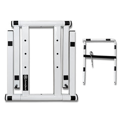 AxcessAbles DJLTS-01 DJ Tabletop Laptop Stand with Bag. For Home Office, Standing Desk, PC, Gaming, DJ, Studio. Ergonomic, Elevated Riser Compatible with MacBook (White) - Open Box
