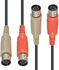 AxcessAbles MID-203 Dual 5-Pin to Dual 5-Pin MIDI Cable (10 ft). MIDI (Musical Instrument Digital Interface) Cable for Digital Keyboards, Synthesizers, Audio Interfaces.