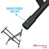 AxcessAbles KX-201 Double X Keyboard/ DJ Coffin Case Stand with 100LB Capacity. No Assembly Required. - Open Box