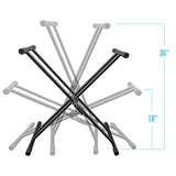 AxcessAbles KX-201 Double X Keyboard/ DJ Coffin Case Stand with 100LB Capacity. No Assembly Required. - Open Box