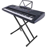AxcessAbles KX-201 Double X Keyboard/ DJ Coffin Case Stand with 100LB Capacity. No Assembly Required. - Open Box