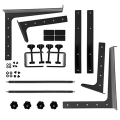 AxcessAbles DJ Laptop Stand with DJ Table Clamps | 9.25"-14" Adjustable DJ Stand for Audio Mixer| DJ Controller Stand | Compatible with 13"-16" MacBooks, HP Laptops (LTS-02 Black)
