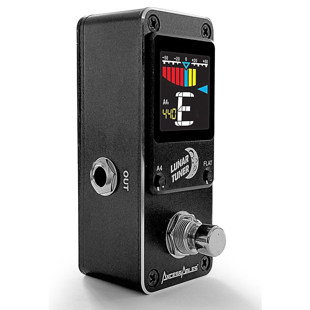 AxcessAbles LUNAR TUNER  Mini-Stomp Chromatic Digital Tuner w/ AxcessAbles Snap Connector and Instrument Cable