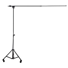 AxcessAbles Professional Heavy Duty Studio Overhead Boom Stand with Wheels | Telescoping Arm | Folding Tripod Legs| Mic Boom Stand | Shotgun Video Mic Stand | (MB-W)