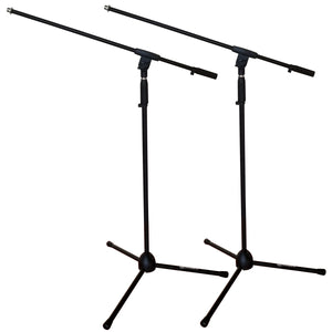 AxcessAbles MS-101 Microphone Stand with Boom Arm (2-Pack)