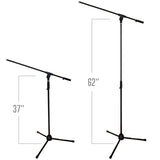 AxcessAbles MS-101 Microphone Stand with Boom Arm (2-Pack)