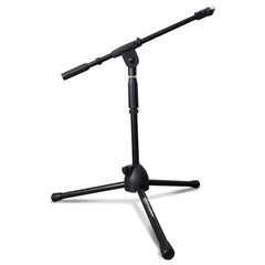 AxcessAbles Short Microphone Stand with Boom Arm | Low Profile Mic Tripod Stand for Kick Drums | Guitar Amp Stand | Low-Pro Mike Stand (MS-101L)