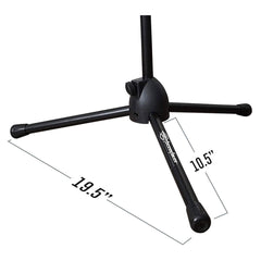 Heavy-Duty Tripod Low Profile Microphone Stand with Telescoping Boom