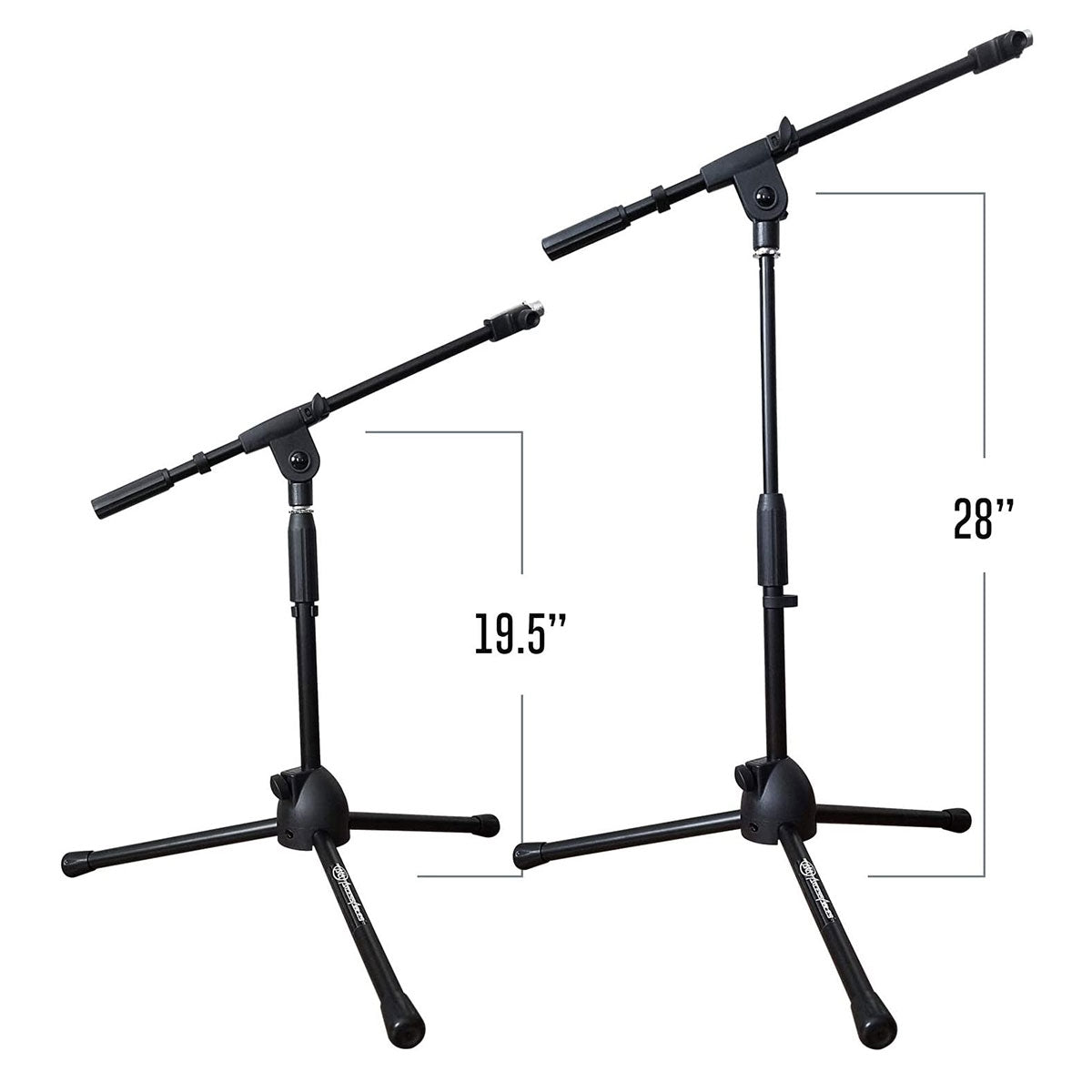 AxcessAbles Short Microphone Stand with Boom Arm | Low Profile Mic Tripod Stand for Kick Drums | Guitar Amp Stand | Low-Pro Mike Stand (MS-101L) - Open Box