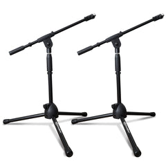 AxcessAbles MS-101L Low Profile Microphone Stand with Boom (2-Pack) - Open Box