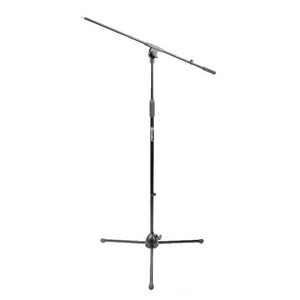 AxcessAbles MS-101 Microphone Stand with Boom Arm – Adjustable 37"-64", 30" Boom, Folding Tripod Base, Portable Floor Mic Stand for Singing, Podcasting, Recording, Studio & Stage