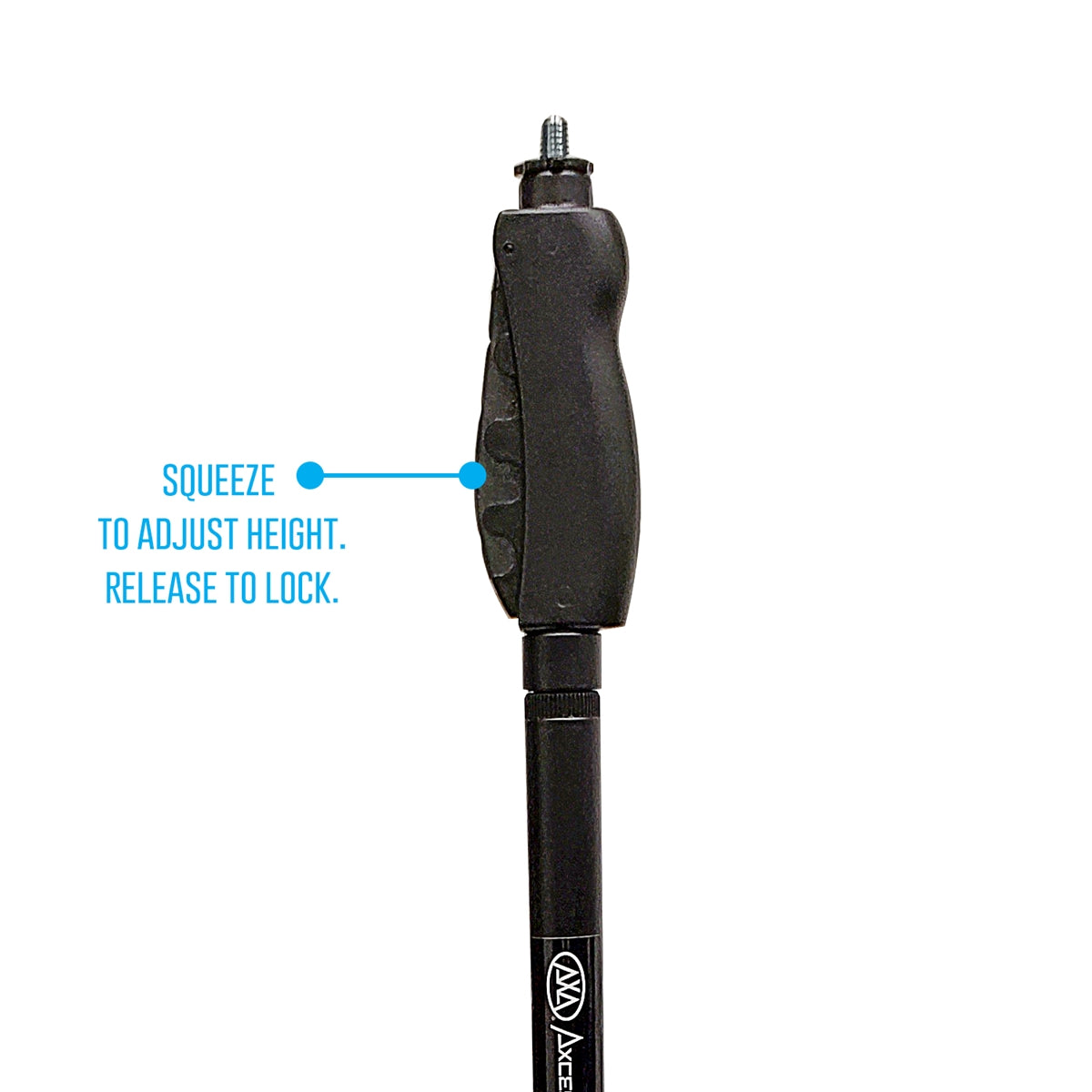 AxcessAbles MS-201R Microphone Stand with Soft Grip Squeeze Quick Height Adjustment