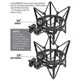AxcessAbles Universal Microphone Spider Shock Mount with 4 Adapters. Spider Recording Mic Shockmount compatible with Rode NT1-A NT2-A Procaster AT2020 AT2020USB MXL990 770 R77 U87 - Open Box