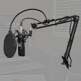 AxcessAbles MX-100 Professional Cardioid Studio Condenser Mic Bundle with Shock Mount, Desktop Mount Mic Swivel Boom Arm, Pop Filter & Cable - Ideal for Studio Recording & Broadcasting