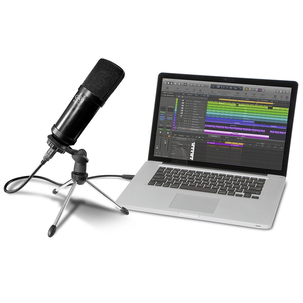 AxcessAbles MX-715 USB Studio Condenser Recording Microphone for PC Laptop MAC or Windows, Cardioid Studio for Recording Vocals, Voice-Overs, Streaming Broadcasts and YouTube Videos (2-Pack)