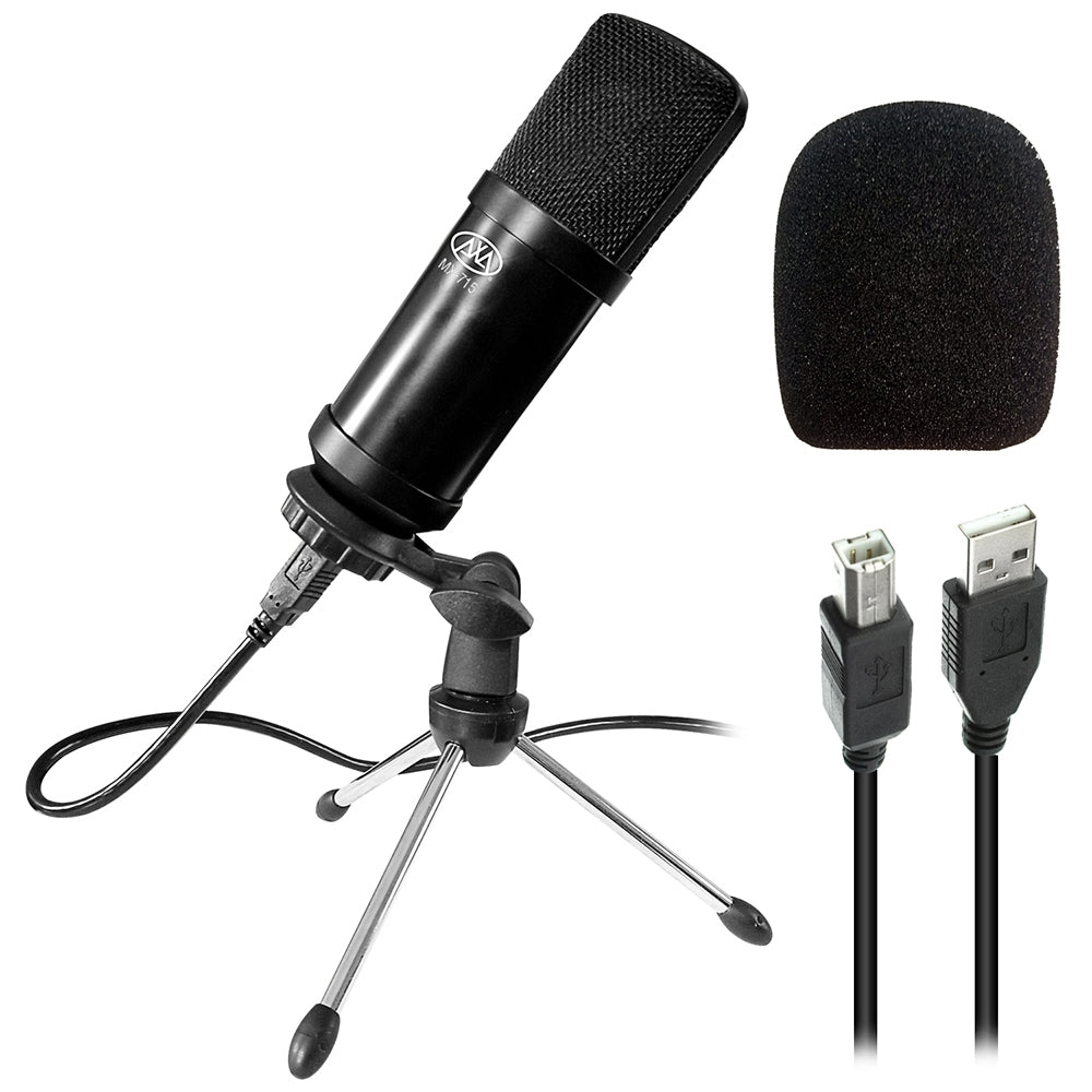 AxcessAbles USB Microphone Direct to You PC,MAC, Laptop, Tablet w/Headphones. No Additional Software Necessary for Home Office/Recording/School/Gaming/Podcast