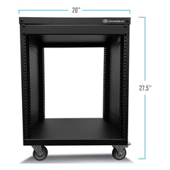 AxcessAbles 12U AV Rack Stand | 12 Space Component Rack Cabinet | Removable Side Panels for Open-Frame | 550lb Capacity Four Post Network Server Case| 19-Inch Rack-mountable Cabinet (RK12U)