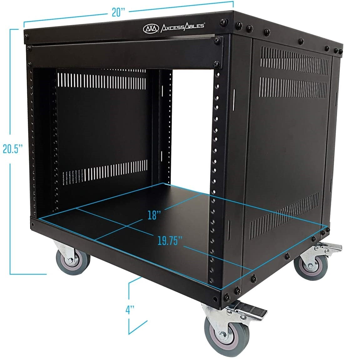 8U Cabinet AV Rack Mount Stand | AxcessAbles | RK8U