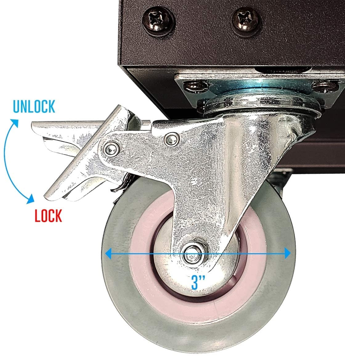 AxcessAbles RK 8U Equipment Rolling Cabinet Rack Stand with Locking Caster Wheels (Compatible with American 5mm & European 6mm Racks) Audio Video, Recording Studio, Music, Live Sound, Church Storage - Open Box