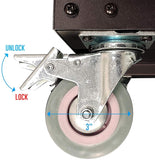 AxcessAbles RK 8U Equipment Rolling Cabinet Rack Stand with Locking Caster Wheels (Compatible with American 5mm & European 6mm Racks) Audio Video, Recording Studio, Music, Live Sound, Church Storage
