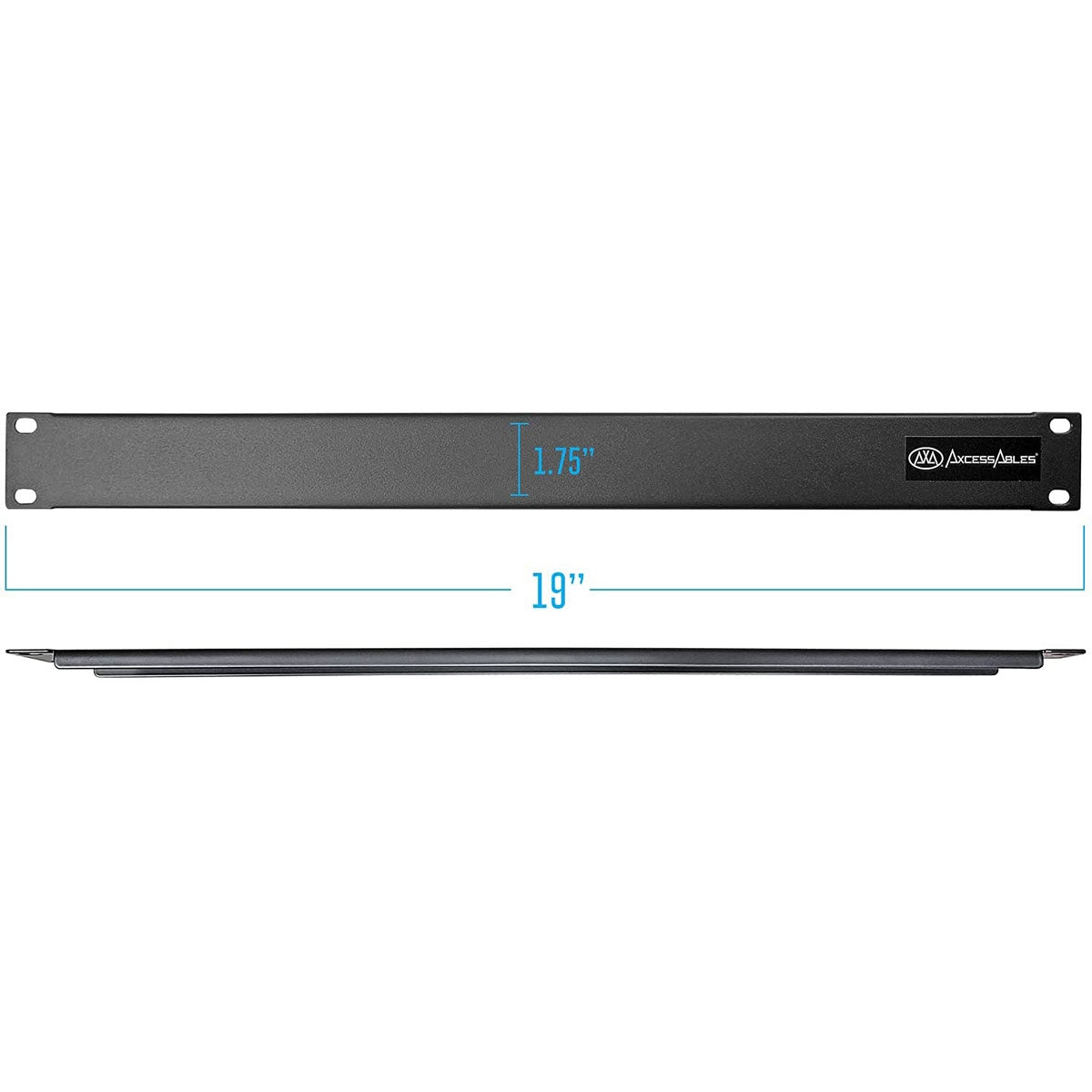 AxcessAbles 1U Blank Rack Panels for 19 Rack cabinets and Cases - 2 Pack | 1U Blank Rack Spacers | Compatible with Networking Rack, Studio Rack Cabinets| 1U Blank Panels (RKBLANK1U -2 Pack)