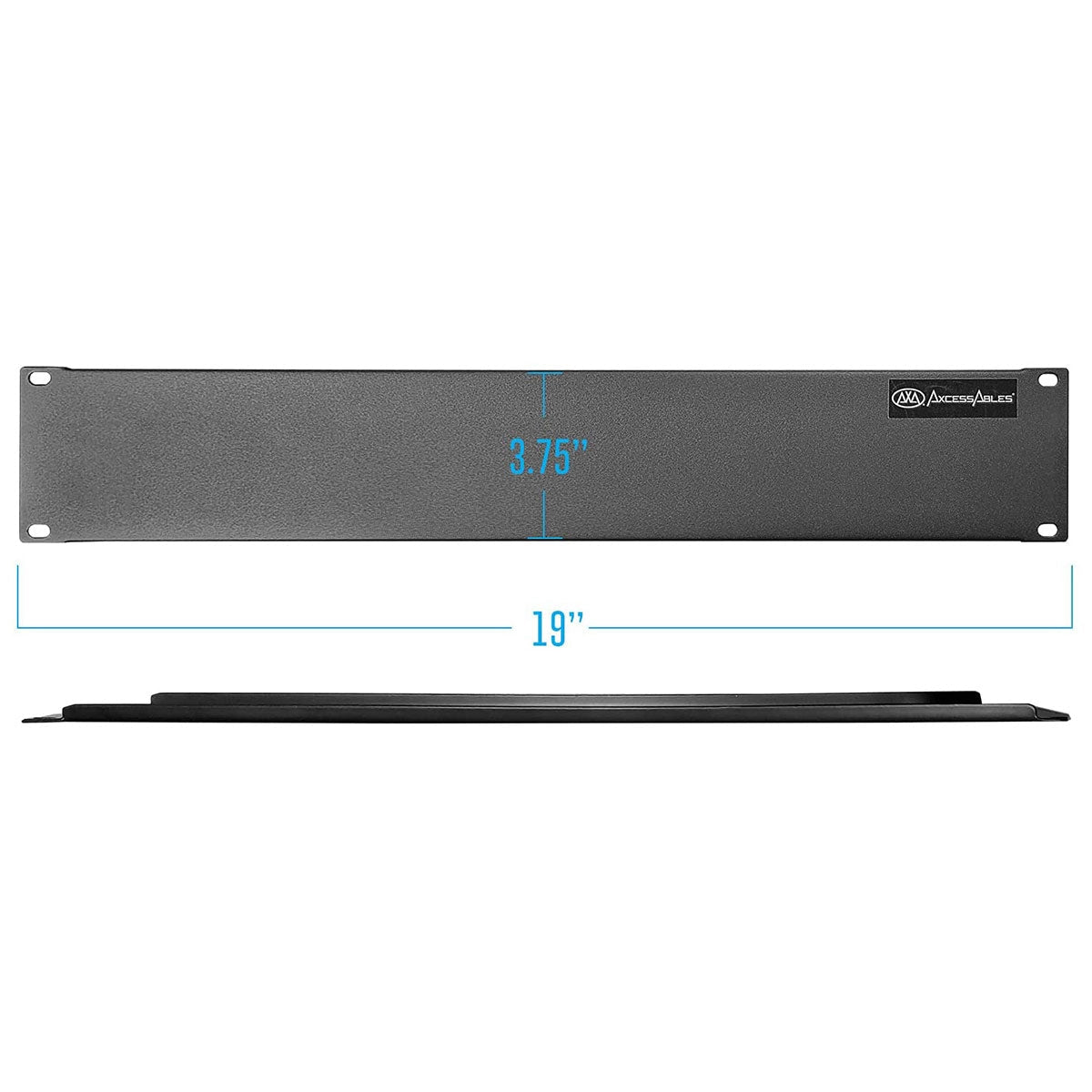 AxcessAbles RKBLANK2U A/V Rack Two Space Blank Plate