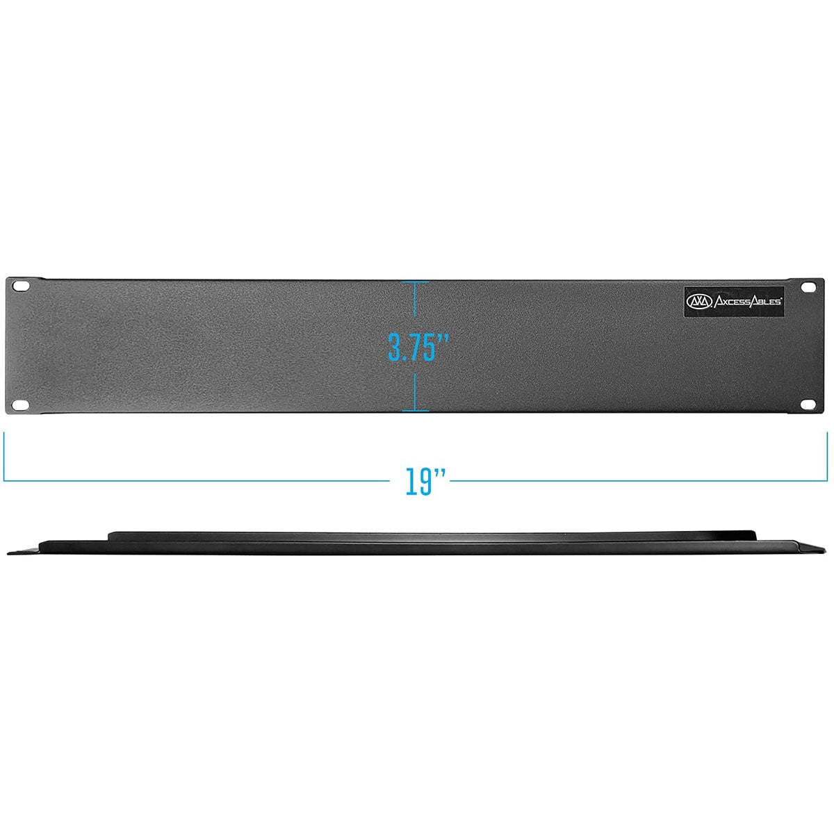 AxcessAbles RKBLANK2U A/V Rack Two Space Blank Plate (Pair)