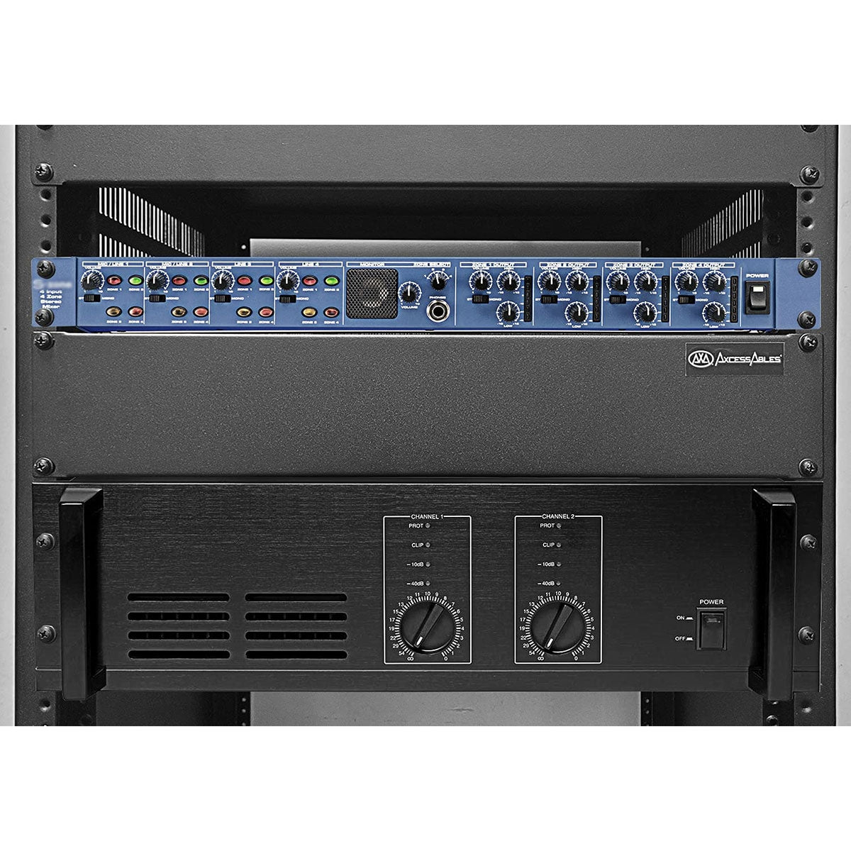 AxcessAbles RKBLANK2U A/V Rack Two Space Blank Plate (Pair)