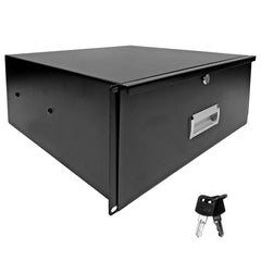AxcessAbles 4U Locking Media Rack Storage Drawer | 45LB Capacity | Compatible with 19-Inch Rack-mount Server Racks and AV Equipment Cabinets. 15 inch Deep Metal Network Rack Drawer (RKDRAWER4U)