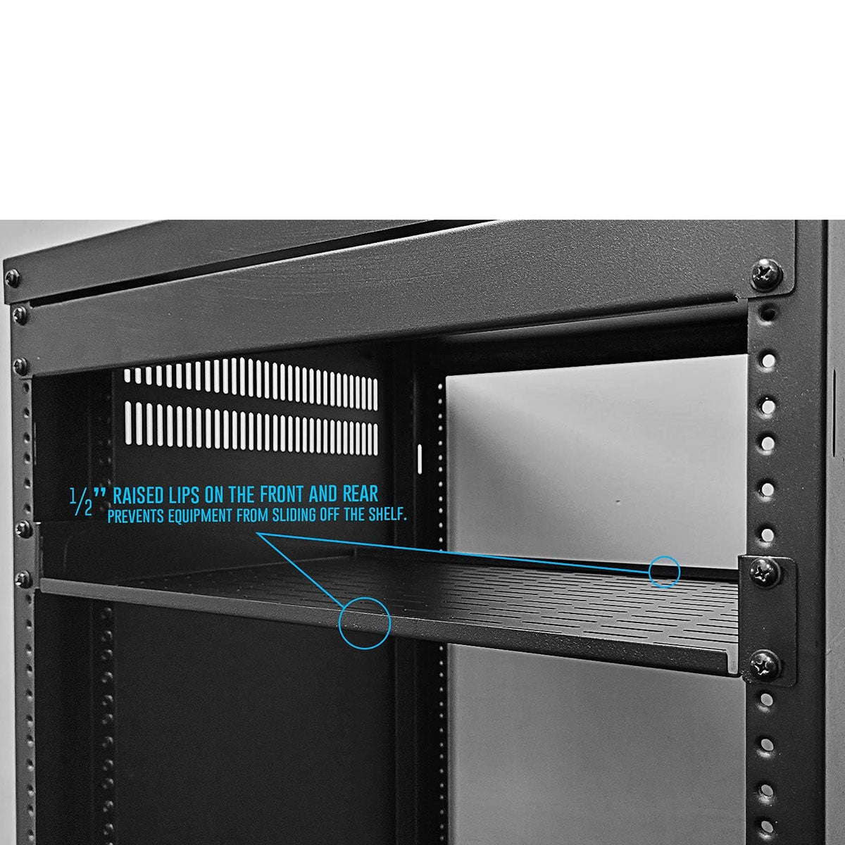 Standard Universal Server Rack Cabinet Shelf - Black