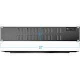 AxcessAbles RKVENTED2U 2U Vented Rack-Mount Panel for 19 inch Equipment and Server Racks. 3.75" Height x 19" Long (2 Pack)