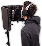 AxcessAbles SF-101KIT Recording Studio Microphone 32.5"Wx13"H (422sq inch) Half Dome Isolation Shield with 6" Pop Filter. Compatible w/Blue Yeti, AT2020, Rode - Open Box