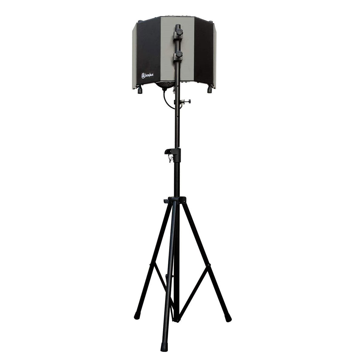 AxcessAbles Recording Studio Microphone Isolation Shield with Tripod Stand 4ft to 6ft 6" adjustable Mic Stand Recording booth, Podcast Sound booth. Compatible w/Blue Yeti, AT2020 (SF-101KIT ) - Open Box