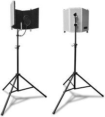 AxcessAbles SF-101KIT-VW Vented Recording Studio Microphone Shield with Stand (White)