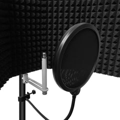 AxcessAbles SF-101KIT-VW Vented Recording Studio Microphone Shield with Stand (White) - Open Box