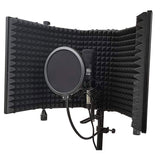 AxcessAbles SF-101KIT Half Dome 32.5"Wx13"H (422sq inch) Studio Microphone Isolation Shield w/Stand, Condenser Mic. Compatible w/Focusrite, Phantom Powered Audio Interfaces. Recording, Podcast