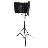 AxcessAbles SF-101KIT Half Dome 32.5"Wx13"H (422sq inch) Studio Microphone Isolation Shield w/Stand, Condenser Mic. Compatible w/Focusrite, Phantom Powered Audio Interfaces. Recording, Podcast