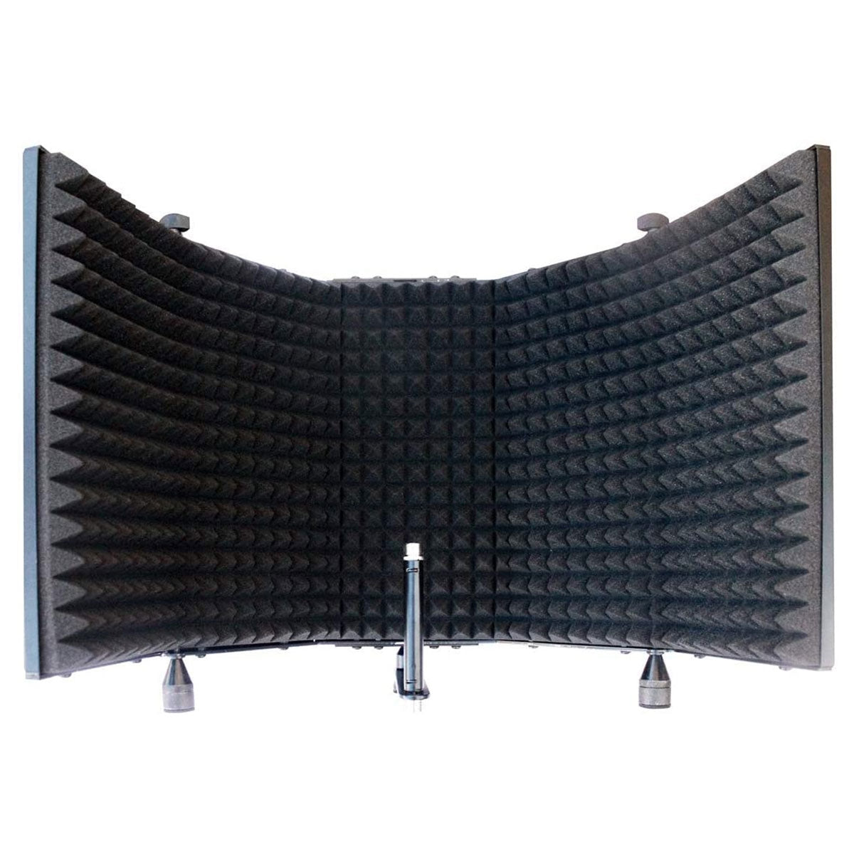 AxcessAbles SF-101KIT Half Dome 32.5"Wx13"H (422sq inch) Studio Microphone Isolation Shield w/Stand, Condenser Mic. Compatible w/Focusrite, Phantom Powered Audio Interfaces. Recording, Podcast