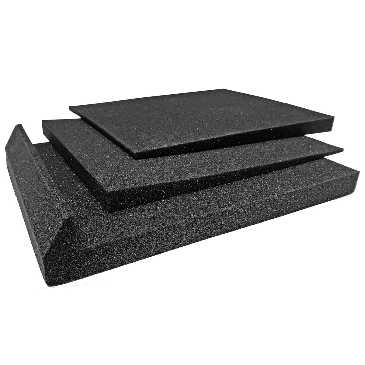 AxcessAbles Large Studio Monitor Isolation Pads for 6.5, 7, and 8-inch Speakers| Sound Isolation Pads for Side-Way Speakers | 3-Slice Pads | Multi-angle Speaker Riser | Acoustic Isolation Speaker Foam - Open Box