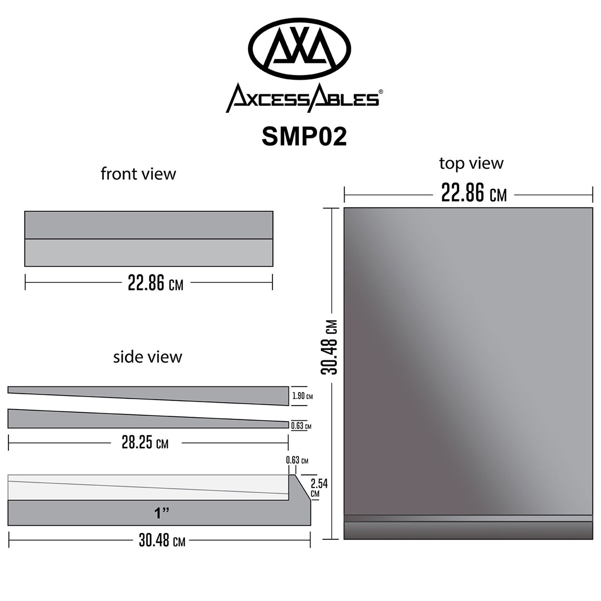 AxcessAbles Large Studio Monitor Isolation Pads for 6.5, 7, and 8-inch Speakers| Sound Isolation Pads for Side-Way Speakers | 3-Slice Pads | Multi-angle Speaker Riser | Acoustic Isolation Speaker Foam - Open Box