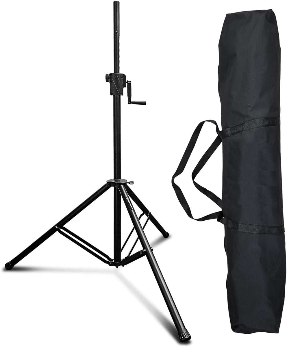 AxcessAbles Heavy-Duty Crank-up DJ Stand with Carry Bag | 175LB Load Capacity | Crank Up Light Stand | Crank Up DJ Speaker Tripod Stand | Stage Lighting Stand (SMX-266 Crank Stand -1 Pack)