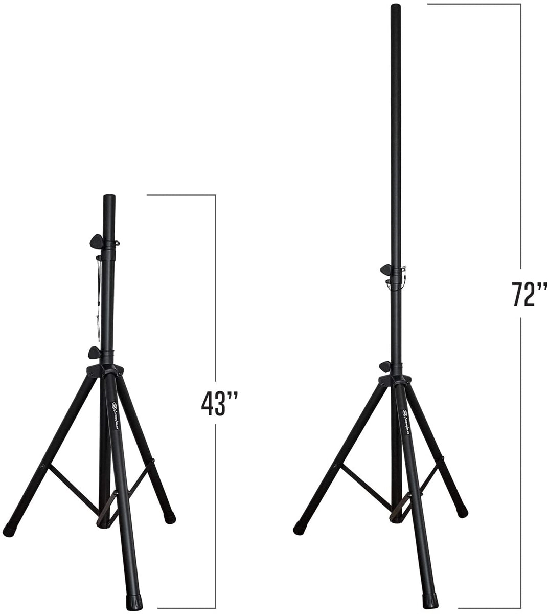 Portable Heavy-Duty DJ Speaker Tripod Stands (Pair) with Bag - OB