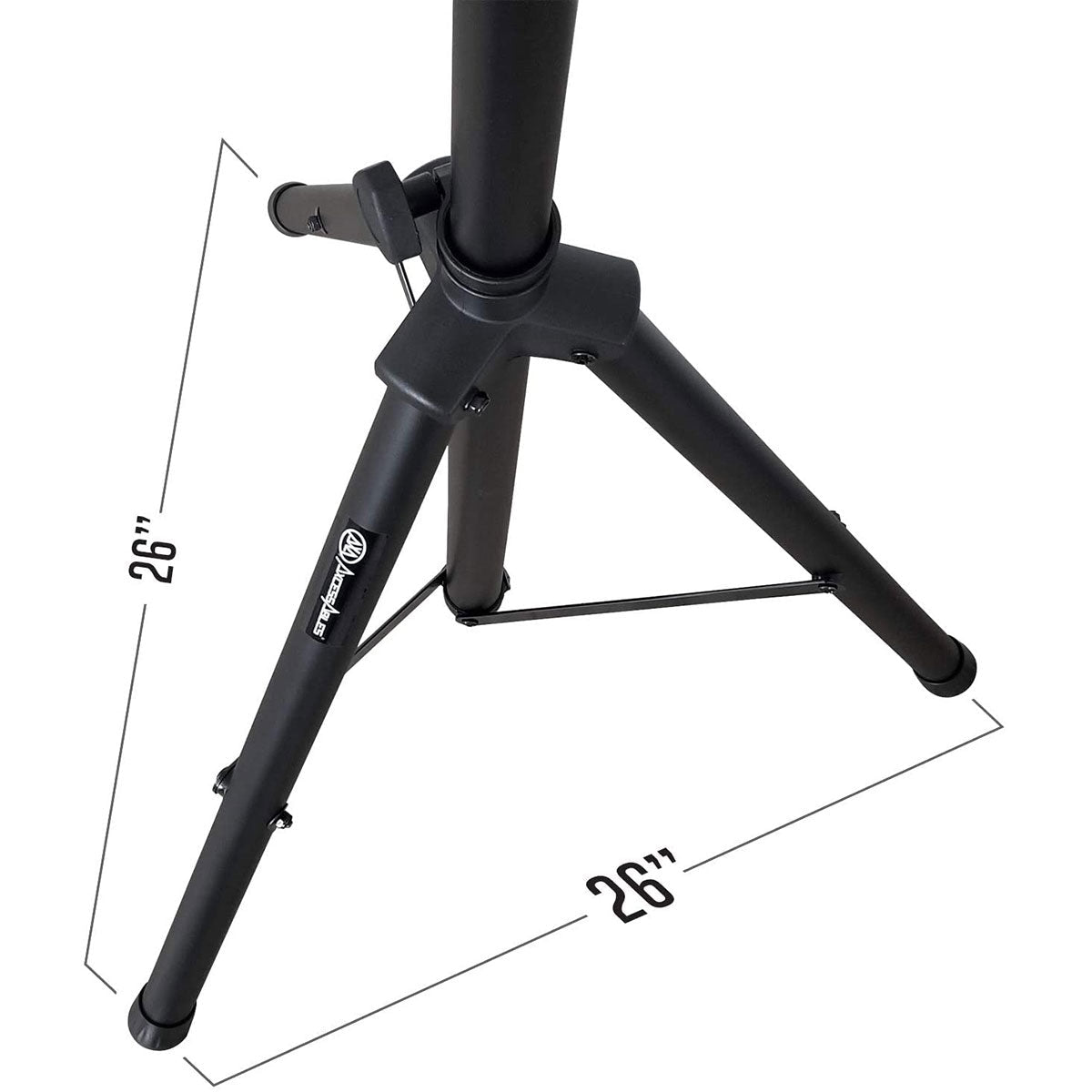 AxcessAbles Heavy-Duty DJ Tripod Stands (Pair) with Bag | Adjustable Height  42-inch to 72-inch PA Speaker Stands| 15lb Portable PA Stands Compatible