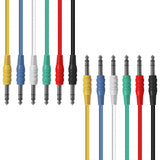 AxcessAbles 1/4 (6.35mm) TRS to 1/4 (6.35mm) TRS Multi-Color Balanced Stereo Patch Cables 6-Pack (3ft) Outboard Gear & Patchbay Studio Cables External Effects Digital Analog Effects