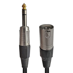 AxcessAbles 15ft Long 1/4 inch TRS to XLR Male Balanced Audio Cable | US Based Co. | Quarter Inch Stereo to XLR Male Audio| 6.35mm TRS to XLR Cable 15ft Cable for Mixers, Studio Speakers, Interfaces (2-Pack)