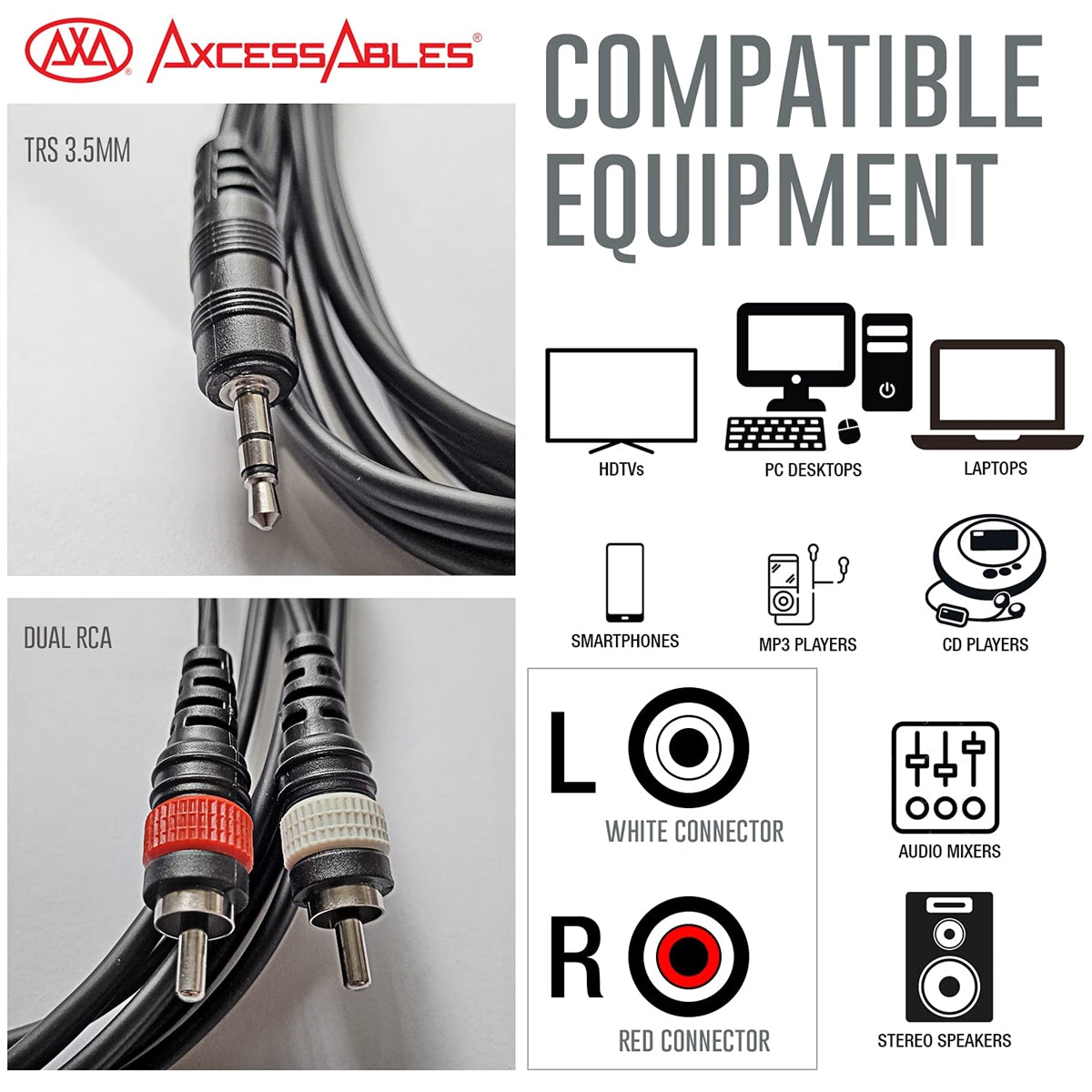 RCA 3.5mm Jack Male Home Audio Cables & Interconnects for sale